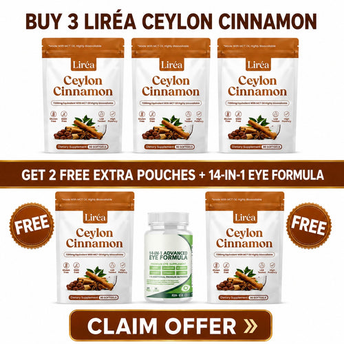 Lirae Premium Ceylon Cinnamon Softgels with MCT Oil bottle